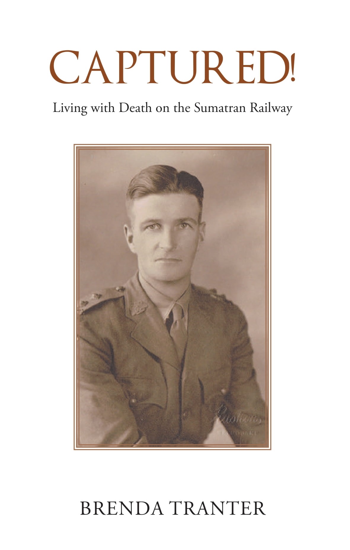 Book cover called Captured! showing portrait of officer