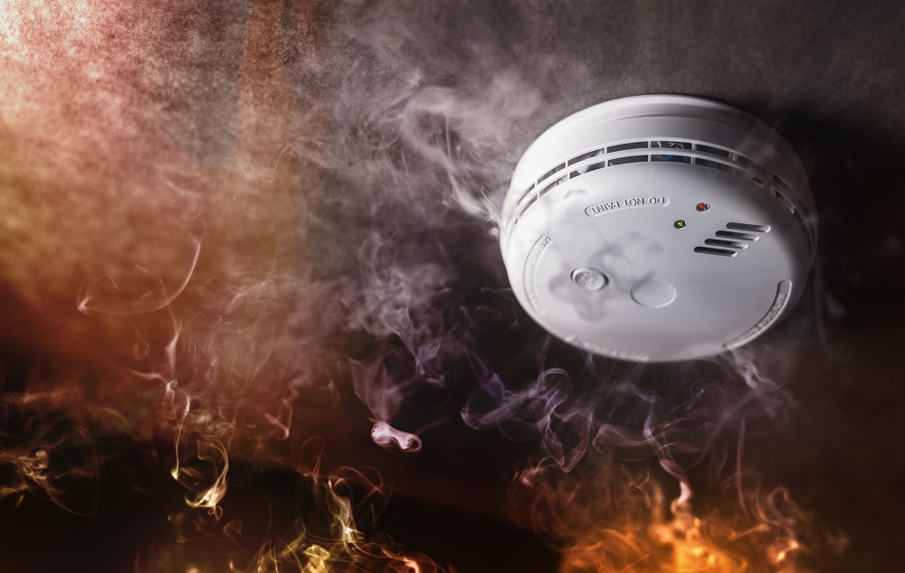 Stock photo of smoke alarm