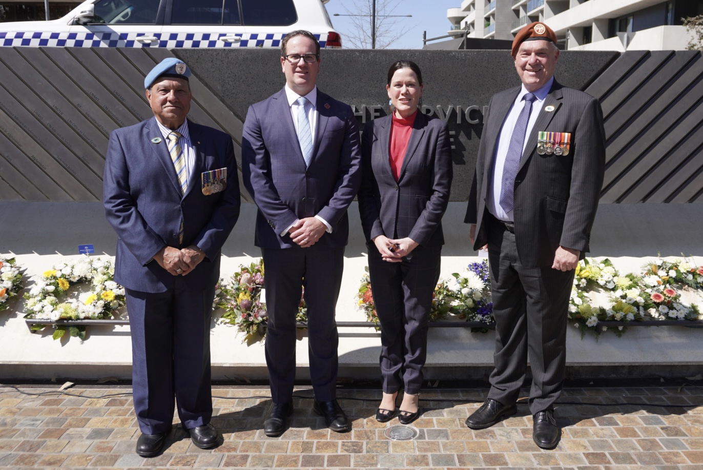 Minister Matt Keogh and Secretary Alison Frame at the National Peacekeepers’ Day commemorative service in Canberra