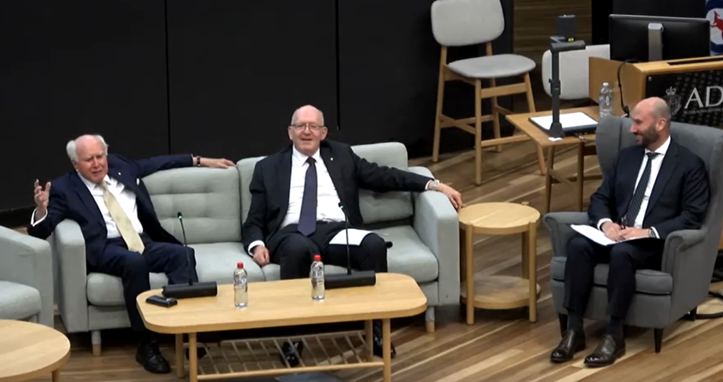 John Howard, Peter Cosgrove and Kahlil Fegan