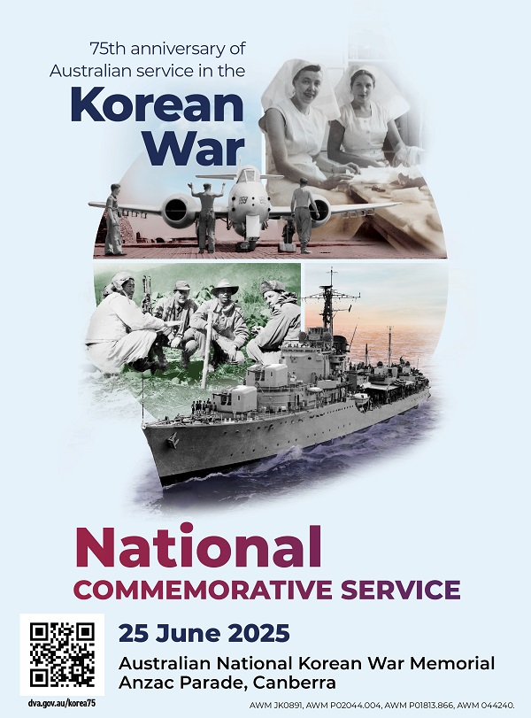 Poster acknowledging the 75th anniversary of the Korean War
