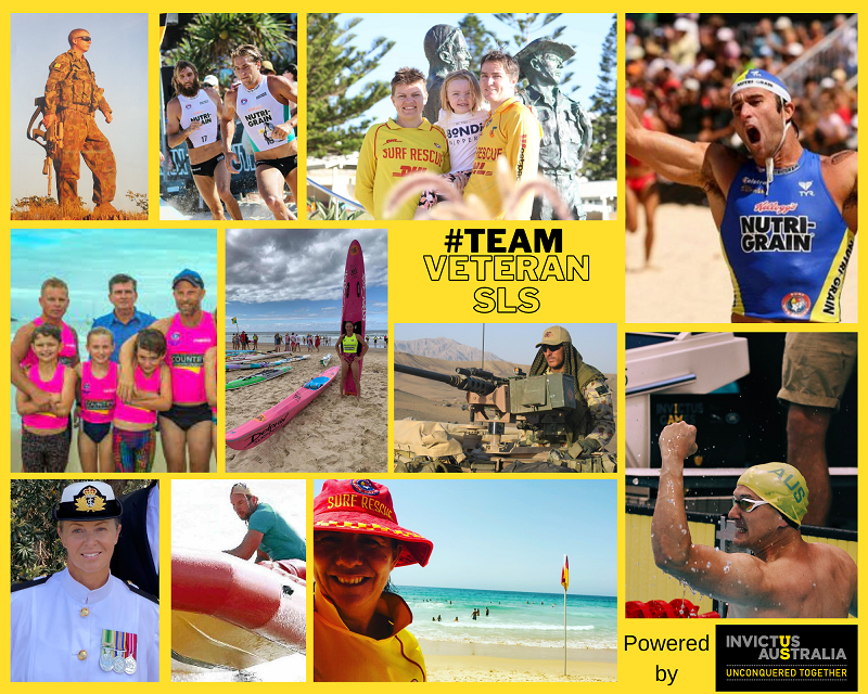 Montage of photos of various surf life savers