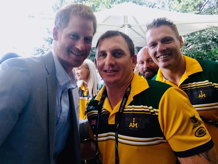 Beau with Prince Harry at the 2018 Invictus Games in Sydney