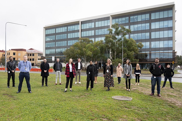 Seconded DVA staff outside the Services Australia office in Tuggeranong