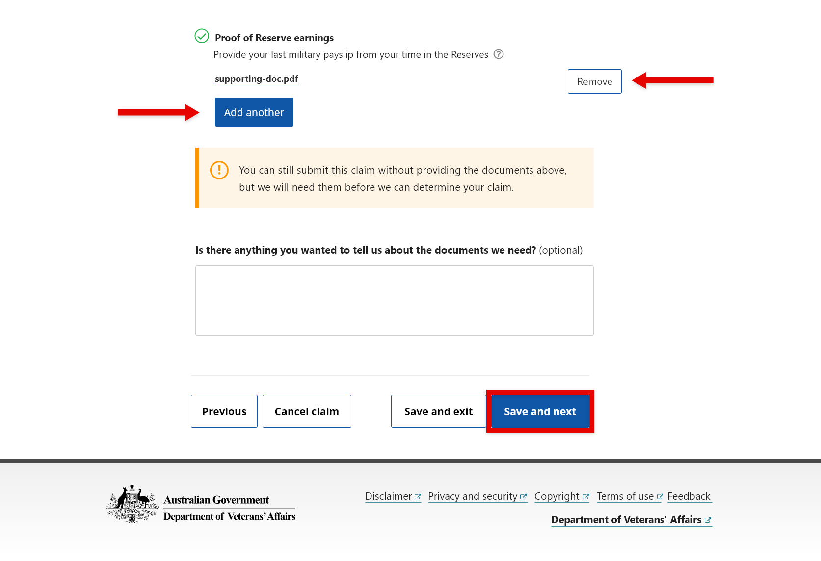 'Add another' and 'Remove' options.
