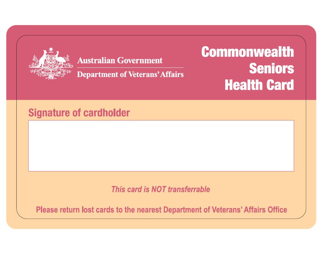 Commonwealth Seniors Health Card artwork
