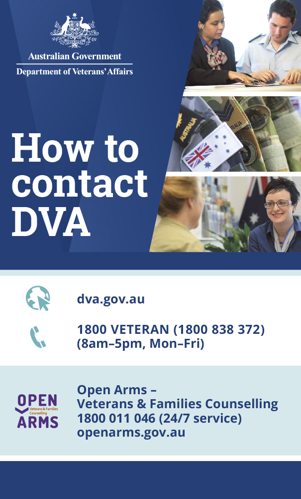 information about how to contact DVA