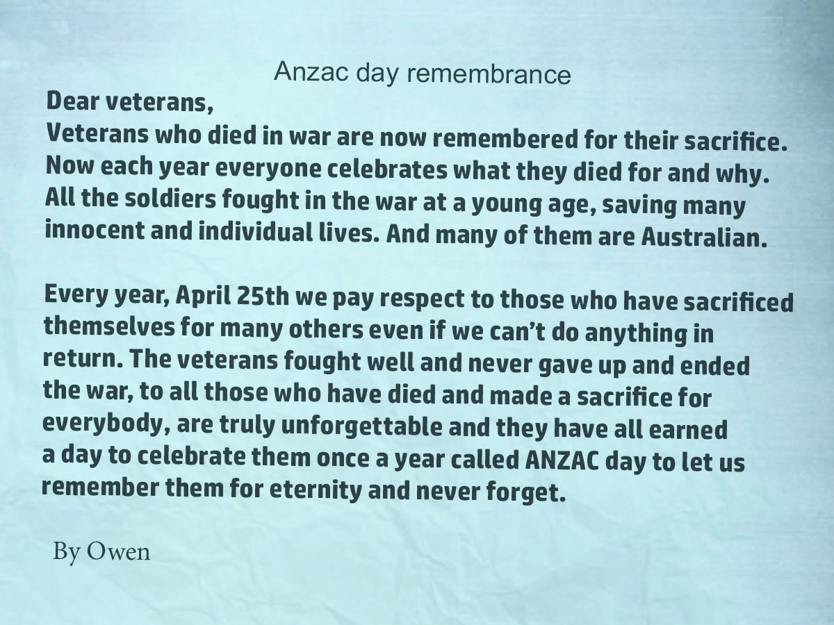 Owen’s letter.