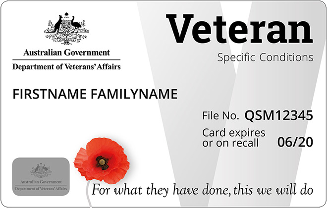 The new look Veteran White Card