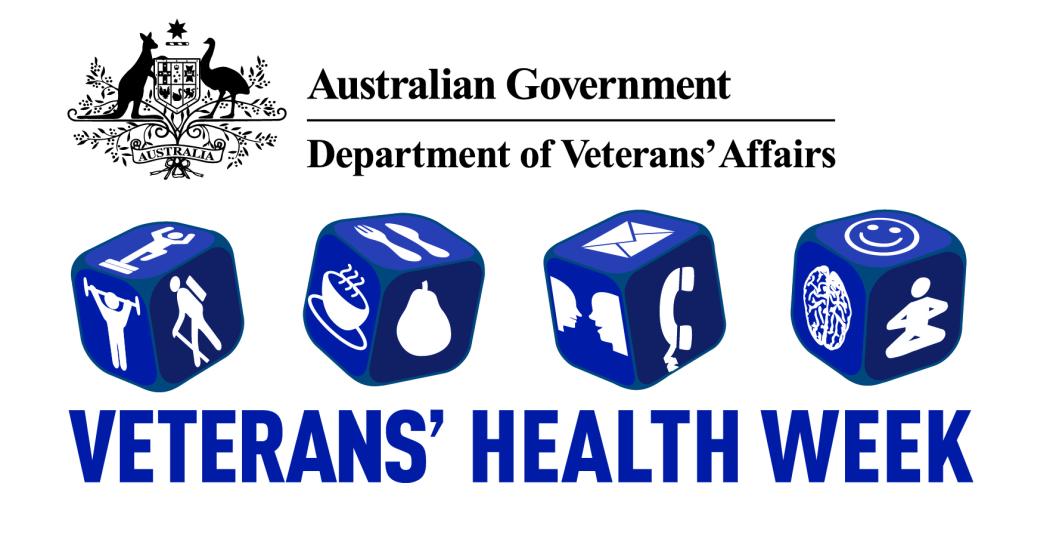 Logo for Veterans Health Week with DVA crest