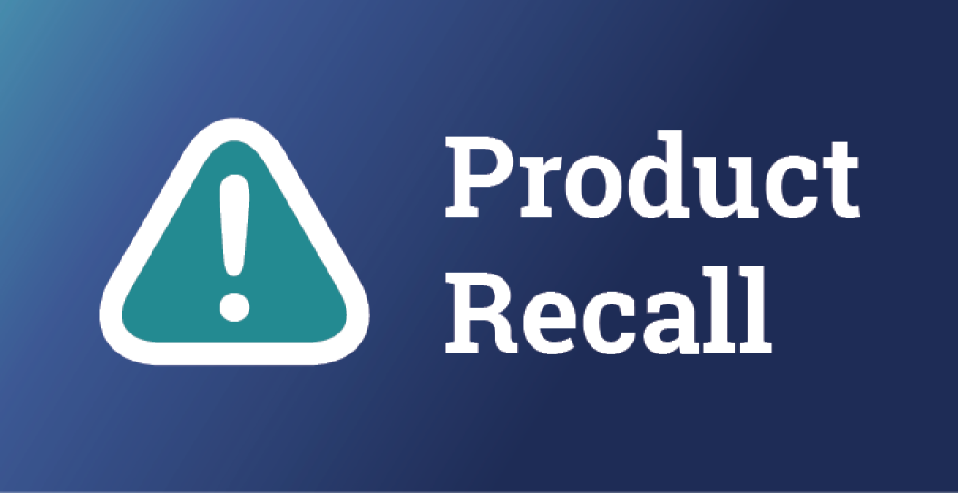 Exclamation mark sign with the words 'Product Recall'
