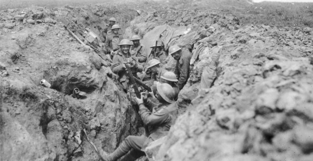 Australians in the second line of the trenches before Riencourt (near Bullecourt), in May 1917