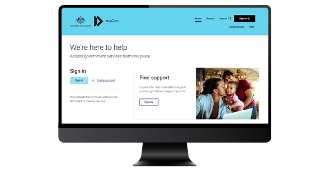 A look at the new myGov, with it's fresh appearance and modern functions