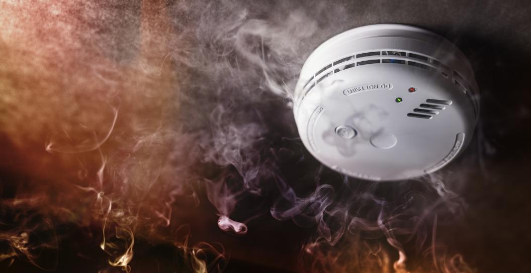 Stock photo of smoke alarm