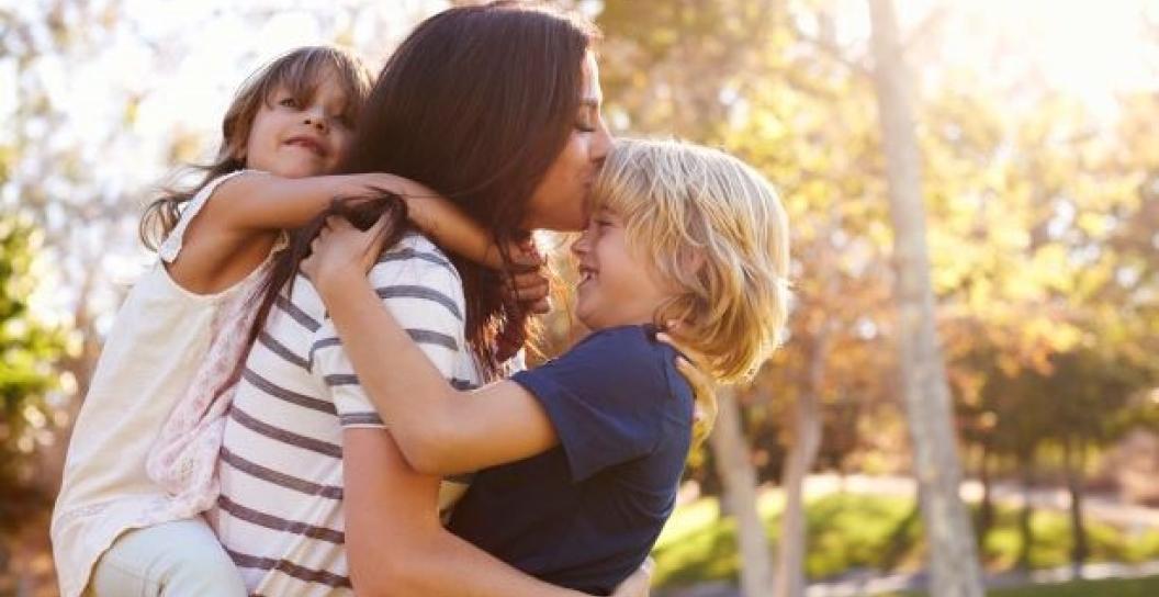 Mother and children