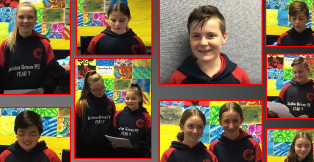 Composite photo of school children