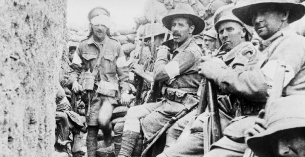 Soldiers in a trench