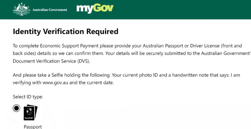 Scammer identity page screen shot