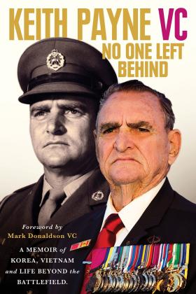 Cover of book called No one left behind, showing photos of man when young and old