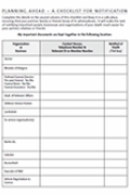 Planning ahead kit checklist cover