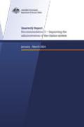 Cover image of the Recommendation 3 Quarterly Report  January  March 2024