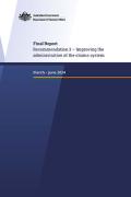 Final report - Recommendation 3 Improving the administration of the claims system. March to June 2024.