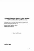 Cover of Review of Mental Health Care in the Australian Defence Force and Transition Through Discharge